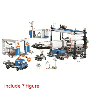 

City Space Rocket Assembly & Transport Building Blocks Kit Bricks Classic Model Kids Toys For Children Gift