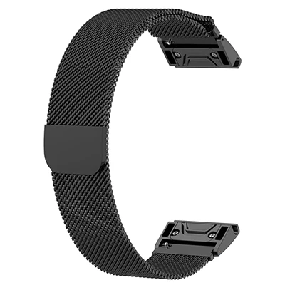 Черный Часы на магнитном ремешке для Garmin Fenix 5 5X 5s 5s Plus металлические умные часы Браслет Из Нержавеющей Стали Быстросъемный ремешок ремень - Цвет: Черный