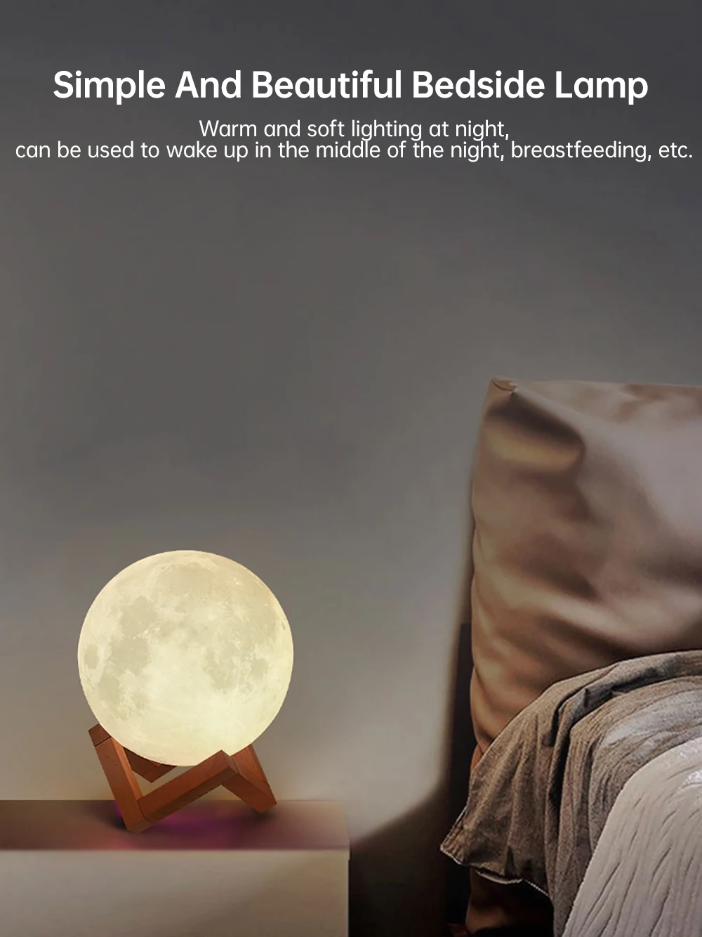 hatch night light LED Night Light 3D Print Moon Lamp 8CM/12CM Battery Powered With Stand Starry Lamp 7 Color Bedroom Decor Night Lights Kids Gift hatch night light