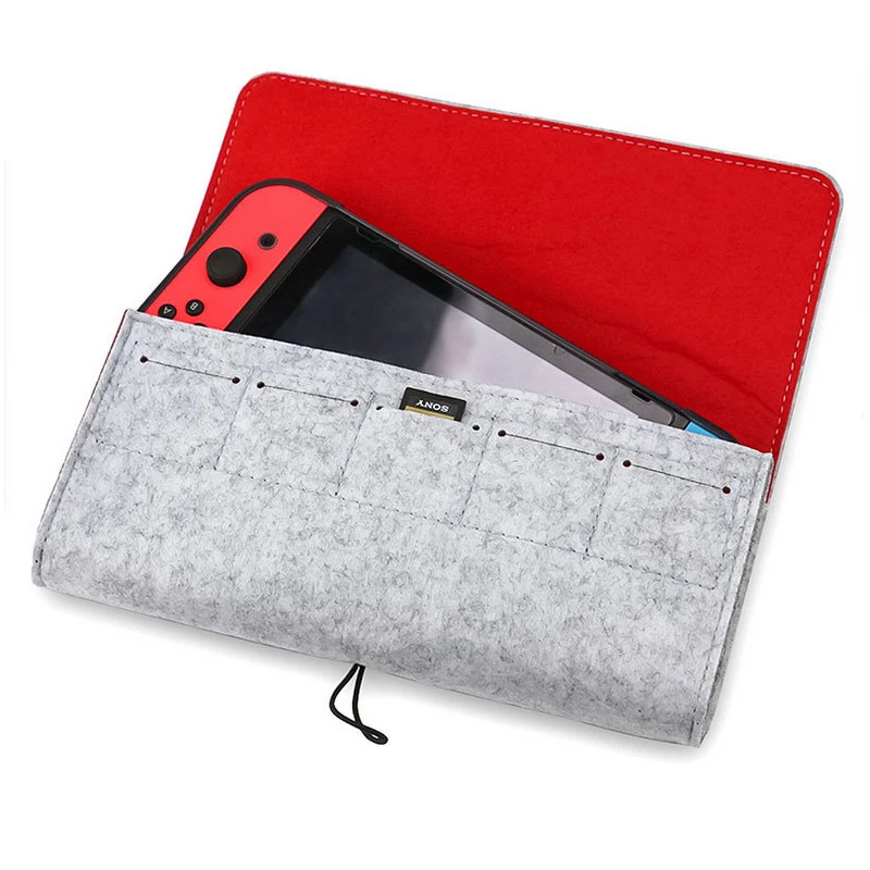 Сумка для хранения для консольный переключатель Nintendo Чехол Прочный чехол для Nintendo S NS switch игровая консоль войлочный мешок игровые аксессуары - Цвет: Light Grey