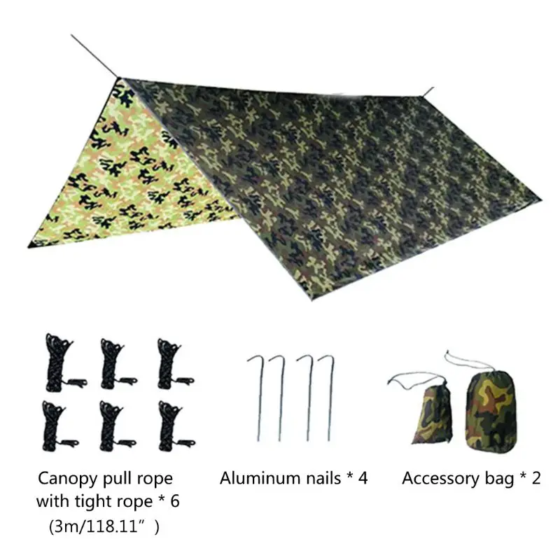 

Hammock Nylon Rain Fly Tent Tarp 10 x 10 FT Large Waterproof Camping Tarp Shelter UV Protection Lightweight Ripstop