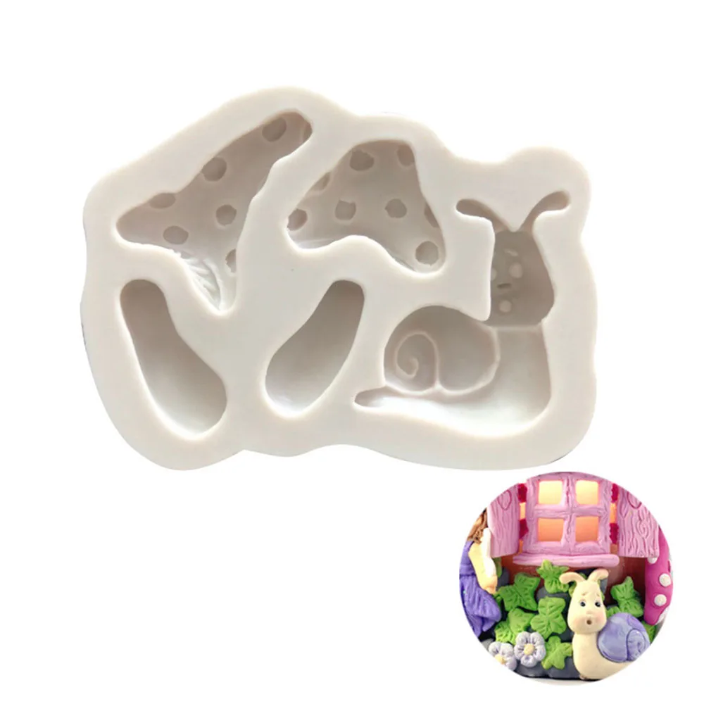 Mashroom улитки силиконовые формы 3D шоколадные сахарные конфеты желе формы кекс вечерние инструменты для украшения тортов из мастики Новые