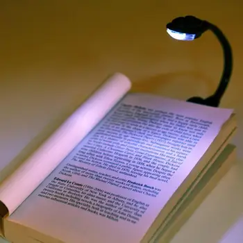

Striking Mini White LED Clip Booklight Portable Travel Book Reading Light LED Book Light Book Light With Clip