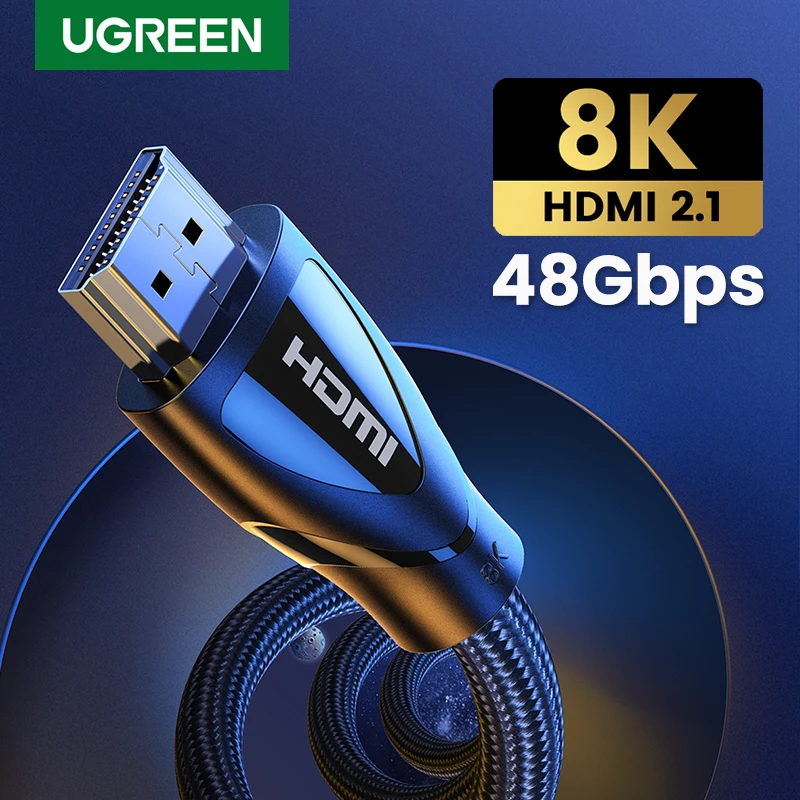 

Ugreen 8K HDMI Cable 8K/60Hz 4K/120Hz HDMI 2.1 HDR10+ Ultra High-Speed 48Gbps for Samsung 8K TV PS4 Xbox One Roku Cable HDMI 2.1