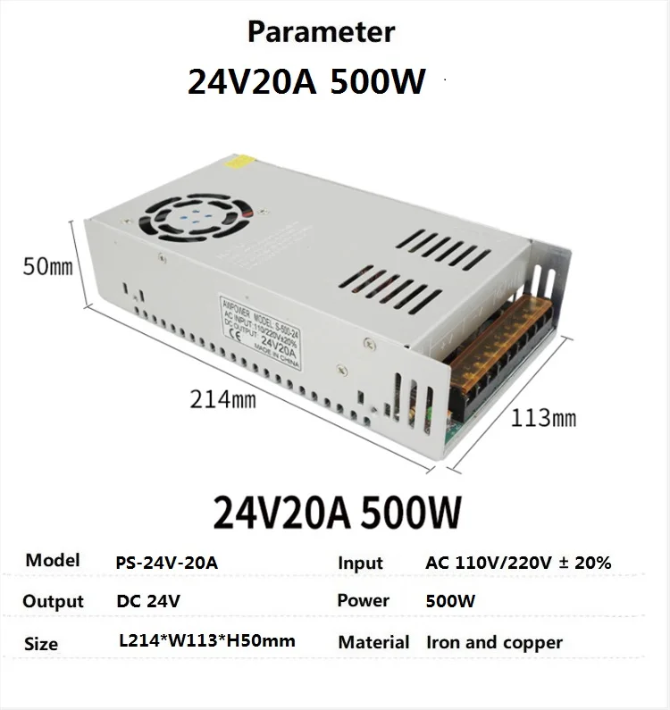 100-240V input,24VDC output,1A 2A 3A 4A 5A 8A 10A 15A 16.5A 20A 24V Strip driver,lighting transformer led switch power supply