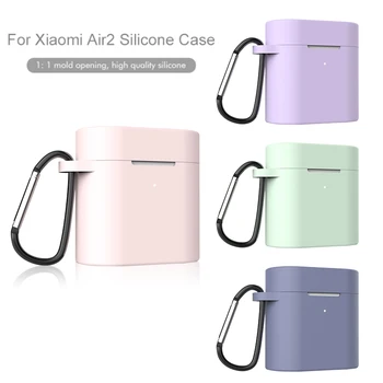 

For Xiaomi Mi Air 2 TPU Full Cover Case For Airdots Pro 2 TWS Wireless Bluetooth Earphone Protection Accessories With Hooks Case