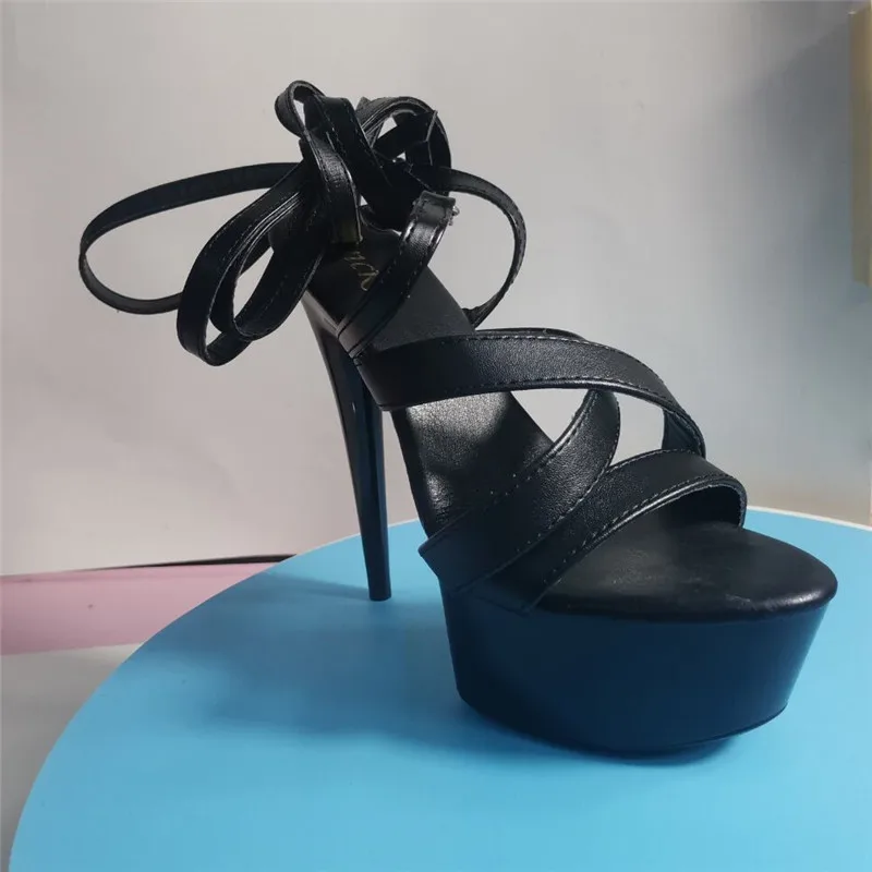 Sexy high with 15 cm sandals women's shoes Pictorial party shoes, the performance of Dance Shoes