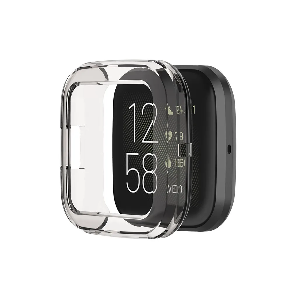 Gray Тонкий защитный экран Чехол PC Рамка защитная оболочка для Fitbit Versa 2 часы с экранным протектором чехол Чехол для часов - Цвет: Gray