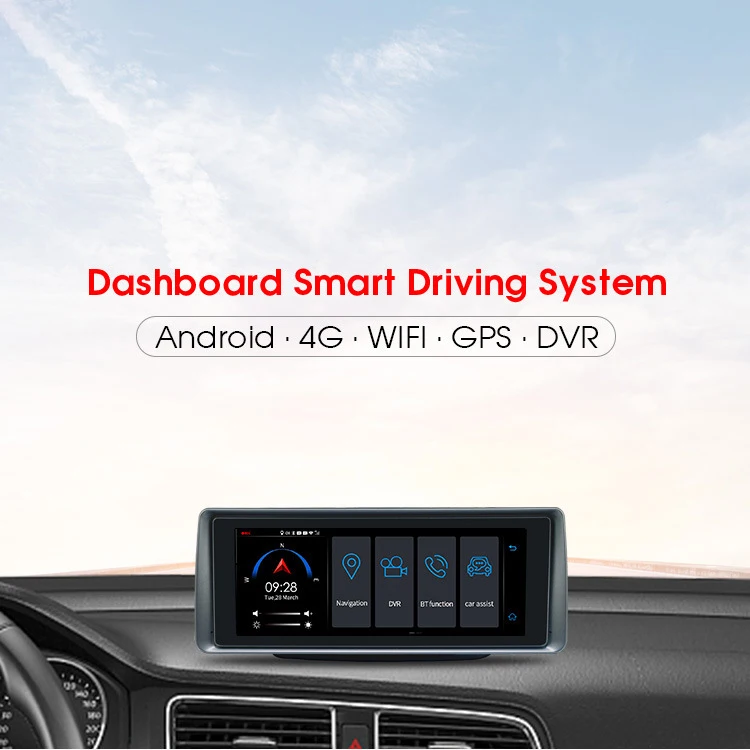 6,86 дюймов 4G Автомобильный видеорегистратор Android 5.1Gps навигация Wifi Hd 1080P видеорегистратор видеомагнитофон телефон приложение удаленный монитор