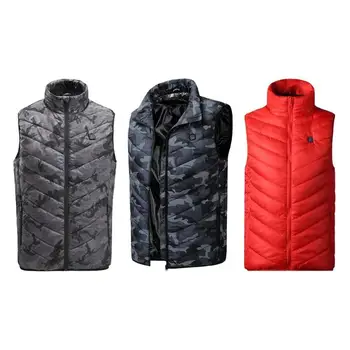 

Men Women Electric Heated Vest Heating Waistcoat USB Thermal Outdoor Sports Warm Cloth Feather Winter Jacket hunting Hinking