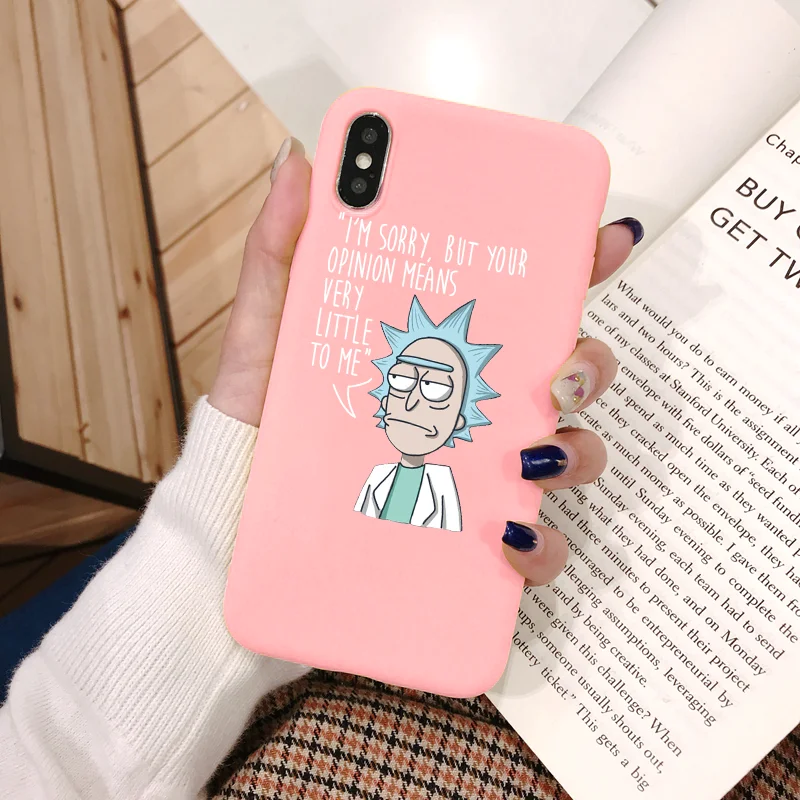 Kfe-0rlanfa Мягкий чехол для телефона Rick And marty из ТПУ для iPhone 11, 5, SE, 6, 6 S, 8 Plus, XS, X, XR, XS Max, 11 Pro, матовый чехол с мультипликационным принтом для iPhone 7 Plus, чехол - Цвет: Kfe-0rlanfa