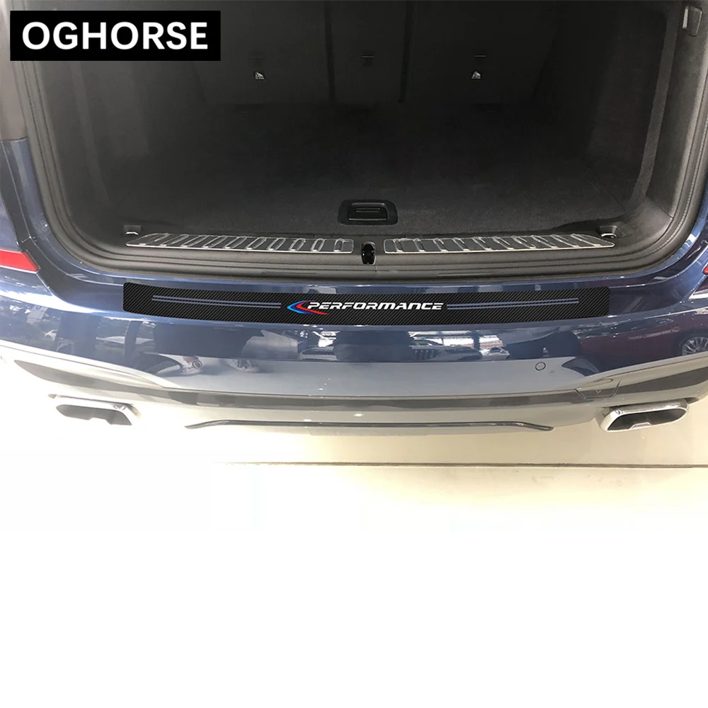 5D Carbon Fiber Vinyl Car Rear Bumper Trim Guard Plate Protective Sticker Decal For BMW F20 F30 F10 F11 G30 F32 F25 F26 F15 F16