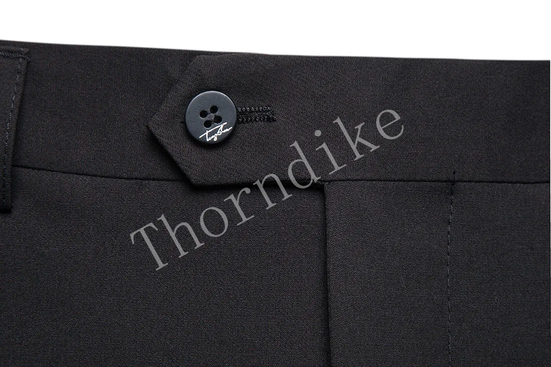 Thorndike/Лидер продаж, белый циркуль, украшенный черным/темно-синим(куртки+ штаны), мужские комплекты костюмов, одежда для свадебной вечеринки, Мужская Рабочая одежда