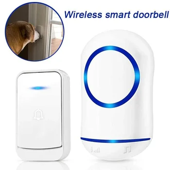 

Wireless Doorbell Welcome Doorbell Intelligent 45 Songs Waterproof Alarm smart Door Bell Chime receiver and transmitter office