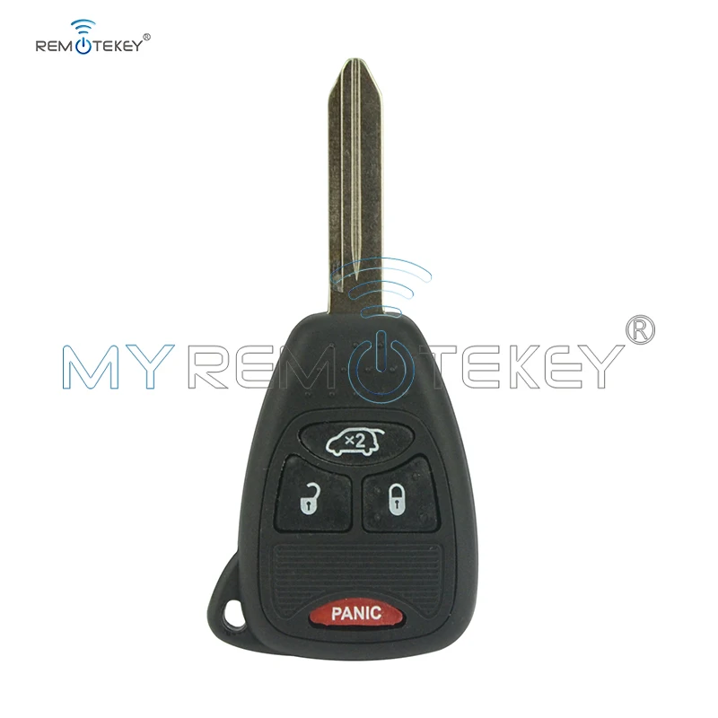 Remtekey Remote Head Key Shell Case 3 Button With Panic For Chrysler Dodge Jeep 2005 2006 2007 2008 2009 2010 2011 2012