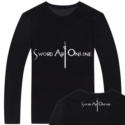 4 Новая модная футболка с аниме Sword Art Online летняя новая брендовая Футболка мужская футболка из хлопка с рукавом реглан SAO футболка мужские футболки - Цвет: 4