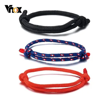 

Vnox 3 Pcs/Set Casual Sports Rope Bracelets for Women Men Kids Unisex Handmade Braid Tribal bilezik Accessories
