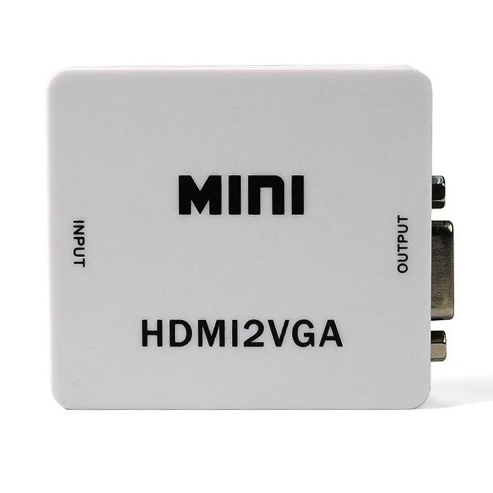 Мини-usb 1080P HDMI на VGA Аудио видео преобразователь ТВЧ-сигналов Full HD 1080p адаптер hdmi-vga для ПК ноутбука к HDTV проектору