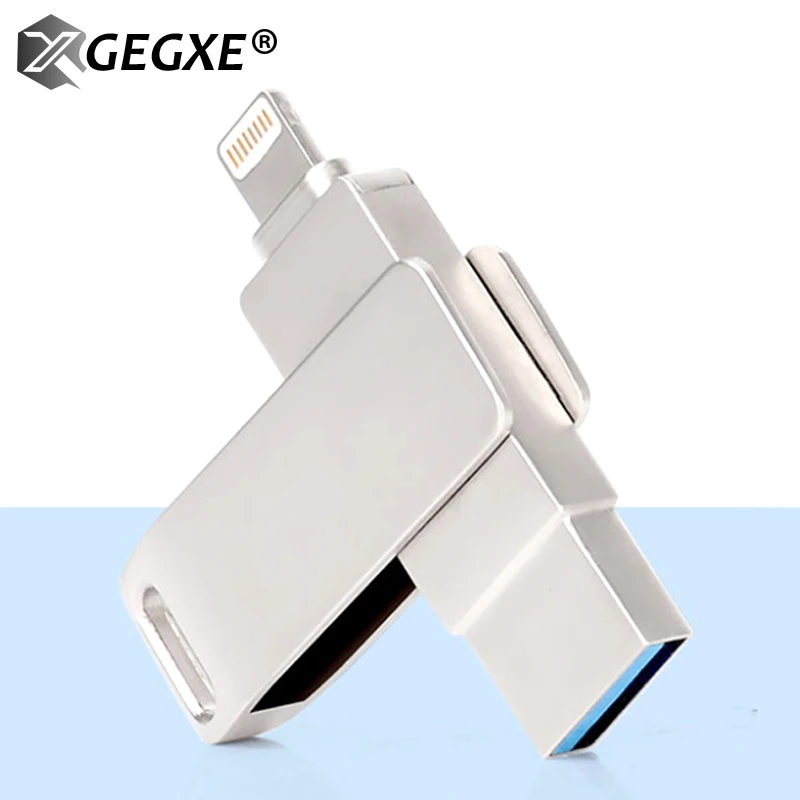 XGEGXE Usb флешка Флешка для iPhone 6/6s/6Plus/7/7Plus/8/X Usb/Lightning iOS 2 в 1 запоминания файлов данных |