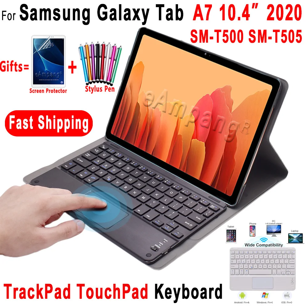 TtrackPad Keyboard Case for Samsung Galaxy Tab A7 10.4 2020 TouchPad  Wireless Keyboard Case Cover SM-T500 SM-T505 Funda Coque