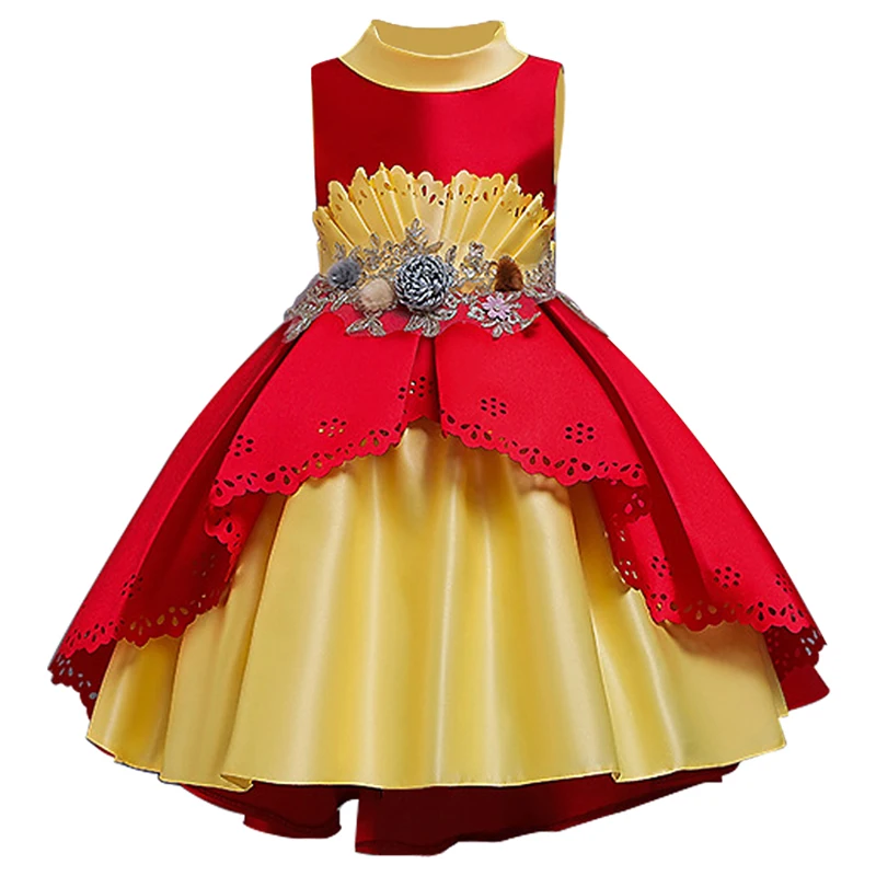 12 лет, Новое Детское платье-пачка принцессы с большим бантом для девочек, элегантное платье для дня рождения с цветами для девочек Рождественская одежда для маленьких девочек