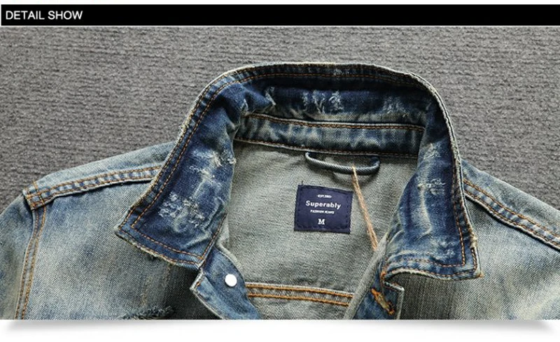 Одежда Superably Brand Fashion Для мужчин куртки для девочек корейский стиль Slim Fit хлопок джинсовые куртки мужские пальто современные дизайнерские