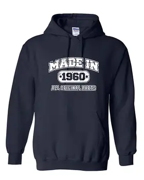 

58th Birthday Hoodie Made in 1960 Sweatshirt Mens Funny Hoodie 2XL Navy Men Women Hoodie Sweatshirt