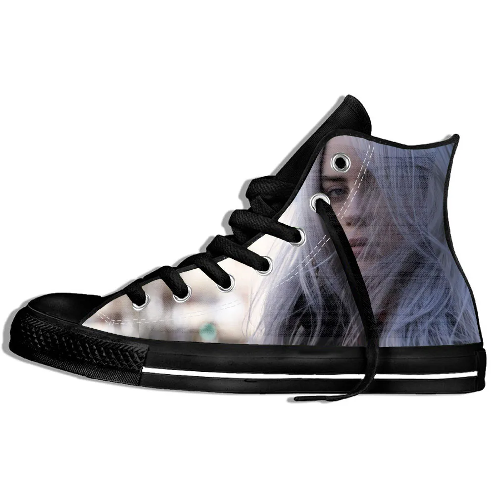 Модные Billie Eilish 3D повседневная обувь для мужчин/Женская обувь высокого качества в стиле Harajuku 3D печать Billie Eilish парусиновые туфли - Цвет: Billie Eilish  7