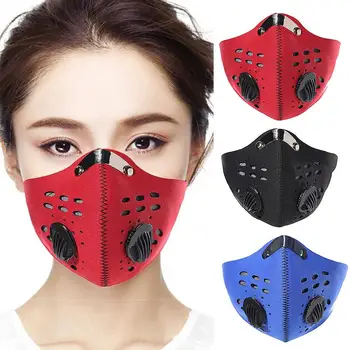 

Men/Women Activated Carbon Dust-proof Cycling Face Mask Anti-Pollution Bicycle Bike Outdoor Training Mask Face Shield