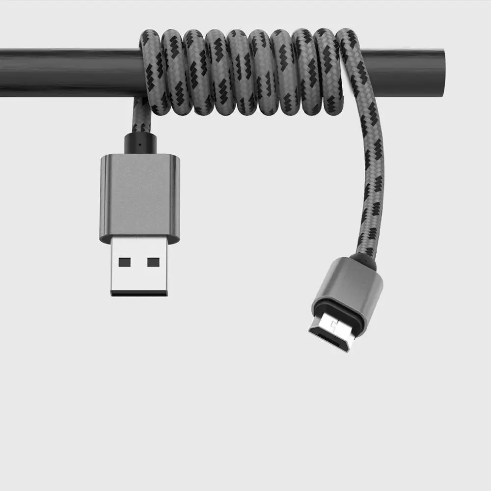 For Micro Grey Usb-кабель 2A для быстрой зарядки USB type-C кабель из алюминиевого сплава с оплеткой для зарядки мобильного телефона кабель Micro usb для зарядки и передачи данных - Цвет: For Micro Grey