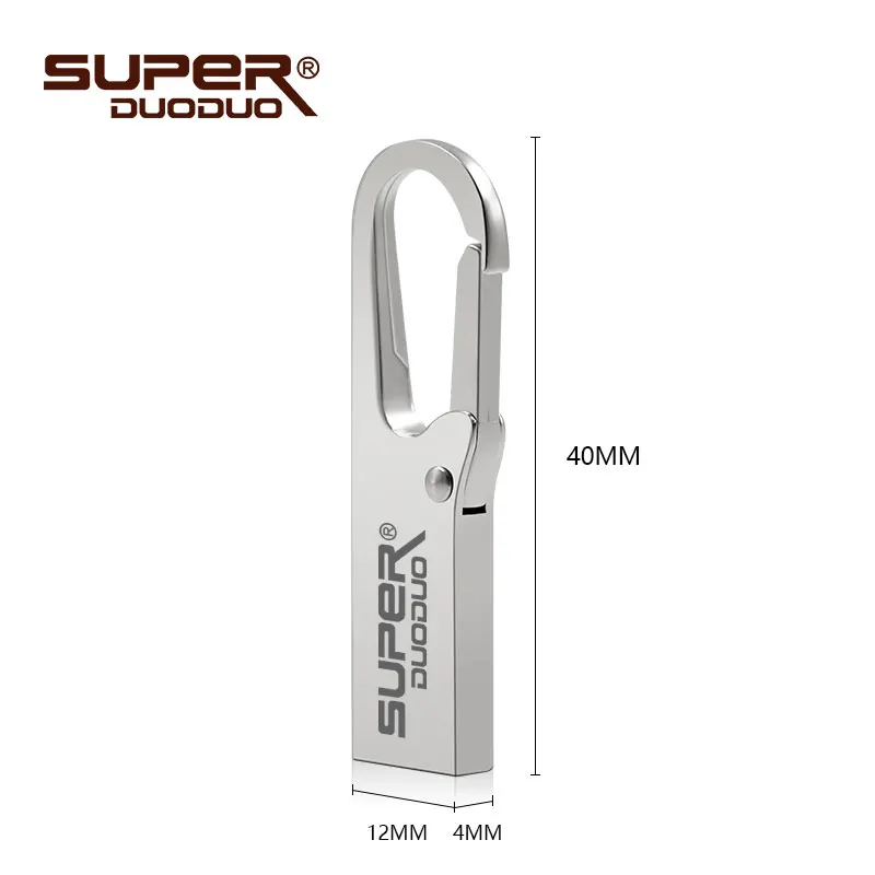 Hot Metal USB Flash Drive pendrive 128GB 64GB 32GB 16GB 8GB Memory stick pen drive with key ring can do Custom printing