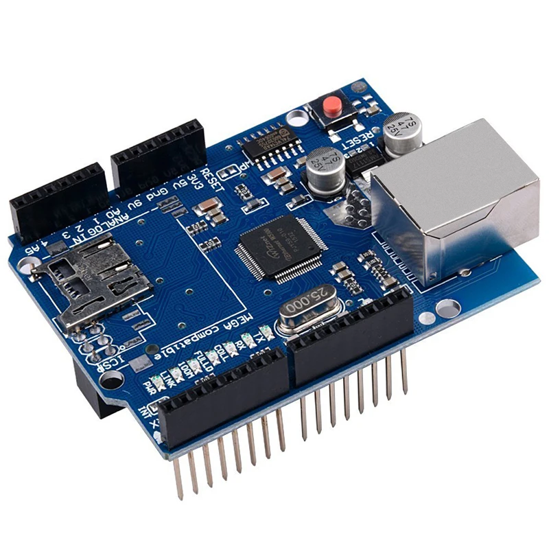 W5100 сетевой Ethernet Lan Щит Модуль макетной платы Для Mega 2560 1280 для arduino|Аксессуары