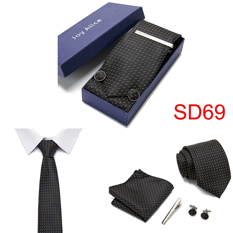 Мужской галстук 7,5 см, 100% шелк, Красный клетчатый узор, жаккардовый тканый галстук + носовой платок + Зажимы для галстука + запонки, наборы для