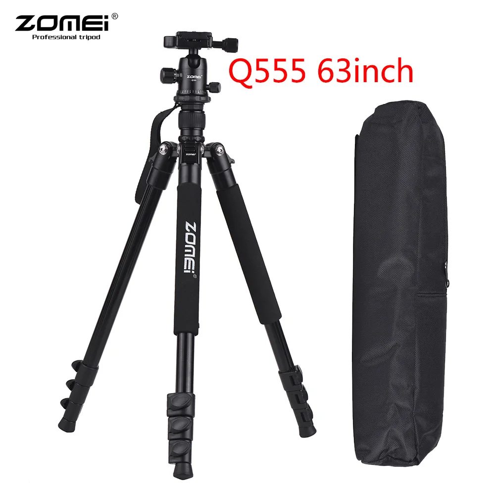 Q555 ZOMEI Q100 Q111 Q555 Q666 Q666C штатив для камеры для путешествий портативный штатив для камеры Canon Nikon sony DSLR Профессиональный штатив для камеры - Цвет: Q555