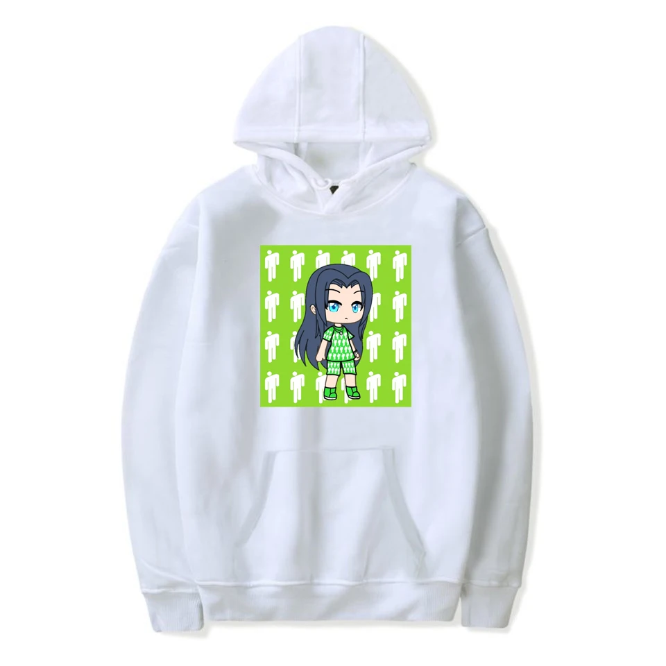 white Повседневная модная уличная одежда, худи с логотипом Billie Eilish, зимние женские/мужские толстовки с длинным рукавом больших размеров, толстовки в стиле хип-хоп - Цвет: white