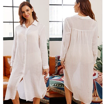 

Coverups Sarong Beach Pareos Sold Long Sleeve Home Casual Dress Swimsuit Cover up Summer Beach cover up Kaftan Beach Robe Plage