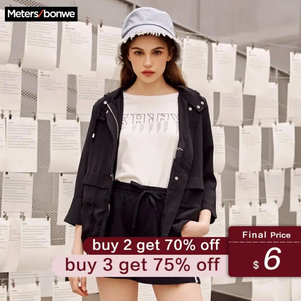 

Metersbonwe Fashion Windbreaker Short Jacket Women Casual Autumn Coats Defined Waist Thin Women's Jacket Female Outwear