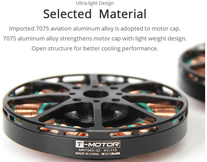 T-motor новейший антигравитационный светильник MN7005 KV115 эффективный энергосберегающий двигатель для беспилотного летательного аппарата RC