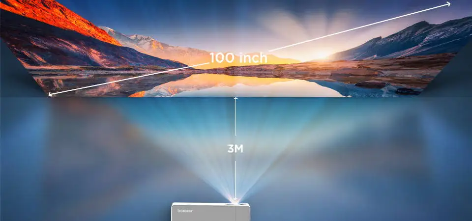 viewsonic projector BOMAKER 1080p Projector Option Android 10.0 1920x1080 Full HD LED Home Theater Video Projector for Smartphone Tablet PC Cinema smart projector