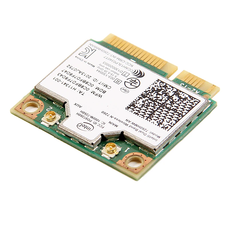 Двухдиапазонный беспроводной-N 7260HMW PCIE WiFi адаптер Intel 7260 7260HMW 2,4 ГГц/5 ГГц 300 Мбит/с Wlan Wi-Fi Bluetooth 4,0 сетевая карта