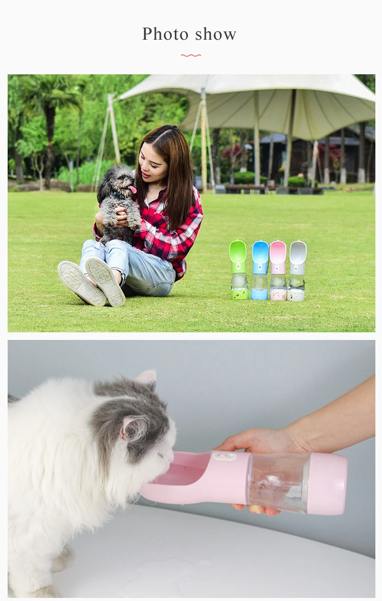 Портативная бутылка для воды для собак, миска для путешествий, миска для питья, уличная кормушка для кошек, диспенсер для воды для собак, контейнер для еды для путешествий для щенков