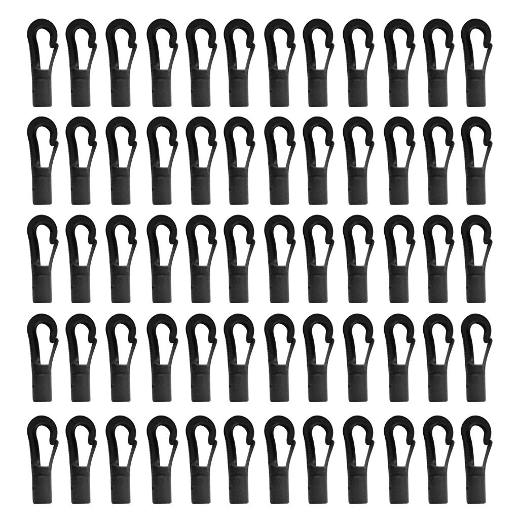 60 Pcs Wholesale Lot Bungee Cord End Snap Hooks to use with 5mm Shock Cord, Bungee Cord