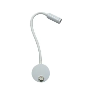 

LED Wall lamp Knob Switch Modern Bedroom Bedside Lamp Black White Light Body 360 Degree Angle Adjustable wall light WY50618