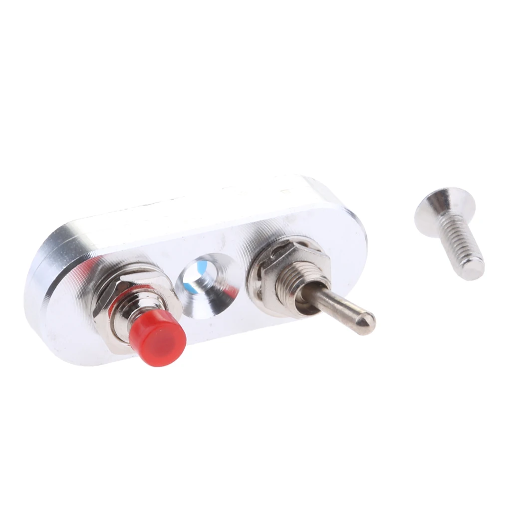 

1 Pcs Mini CNC Motorcycle Handlebar Combination Switch Button & Thumb Toggle Silver 1.77 x 0.59 Inch