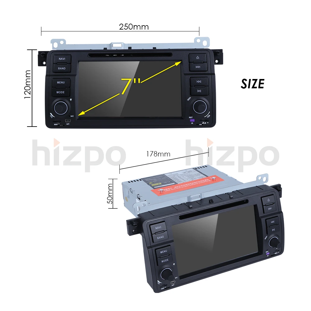 Cheap 7" 1 Din IPS Android 9.0 2G RAM Car DVD Radio For bmw series 3 e46 2000-2006 Rover 75 1999-2005 MG ZT Touch screen Free camera 30