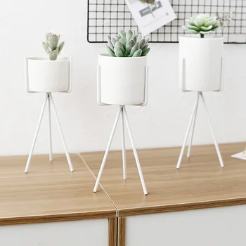 

Nordic Style Ceramic Flower Pot Stand Support Flower Vase Home Decoration Succulent Plant Pots Flowerpot For Garden