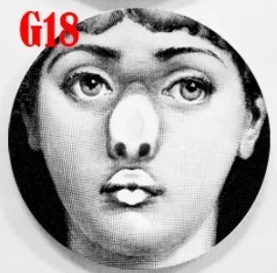 Новые 8 дюймов Milan rosenthal Piero fornasetti керамические тарелки черно-белые иллюстрации подвесные блюда образец комнаты дома отель украшения 10 - Цвет: 18