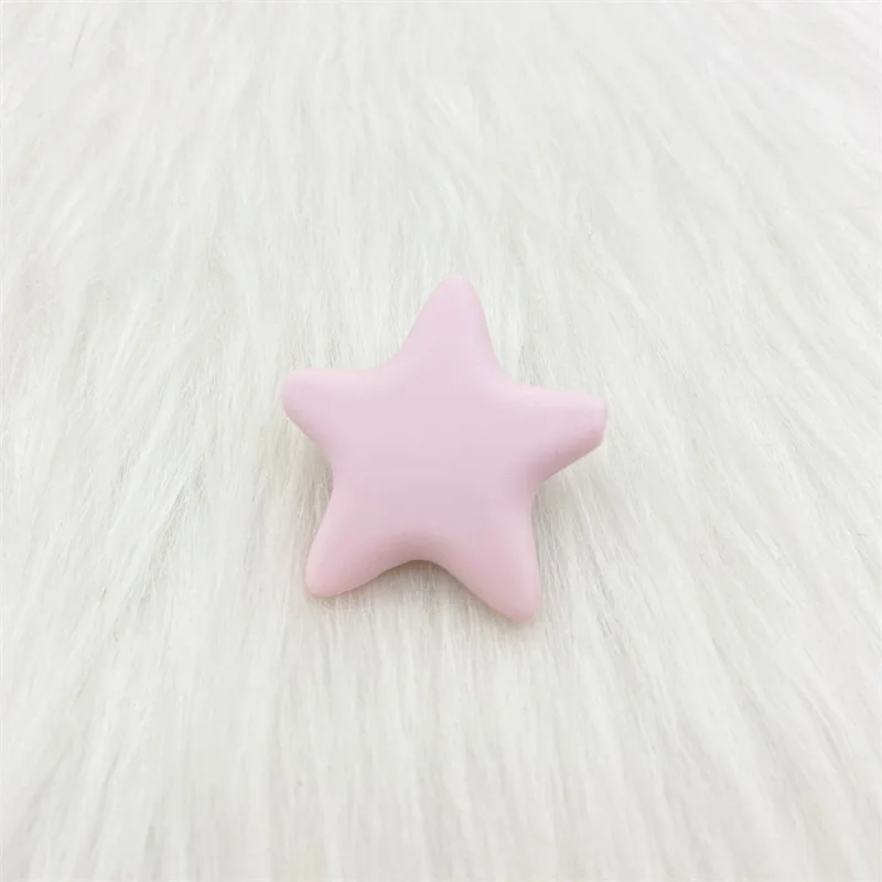 10 יחידות חרוזי סיליקון כוכבים 15 צבעים משקפיים לתינוקות באיכות מזון צעצועי שן לתינוקות עבור שרשרת מוצץ DIY אביזרים