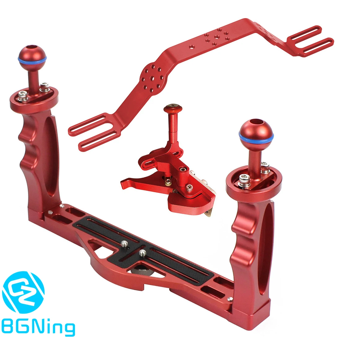 Diving Handle Tray Bracket Mounting with Adjustable Shutter Extension Rod DSLR SLR Camera Waterproo