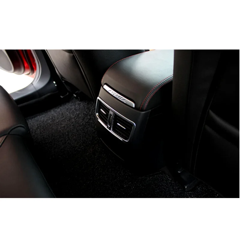 Для Mazda 6 M6 Atenza 2013- ABS хромированный задний подлокотник коробка кондиционер вентиляционная крышка матовая внутренняя молдинги Отделка 1 шт